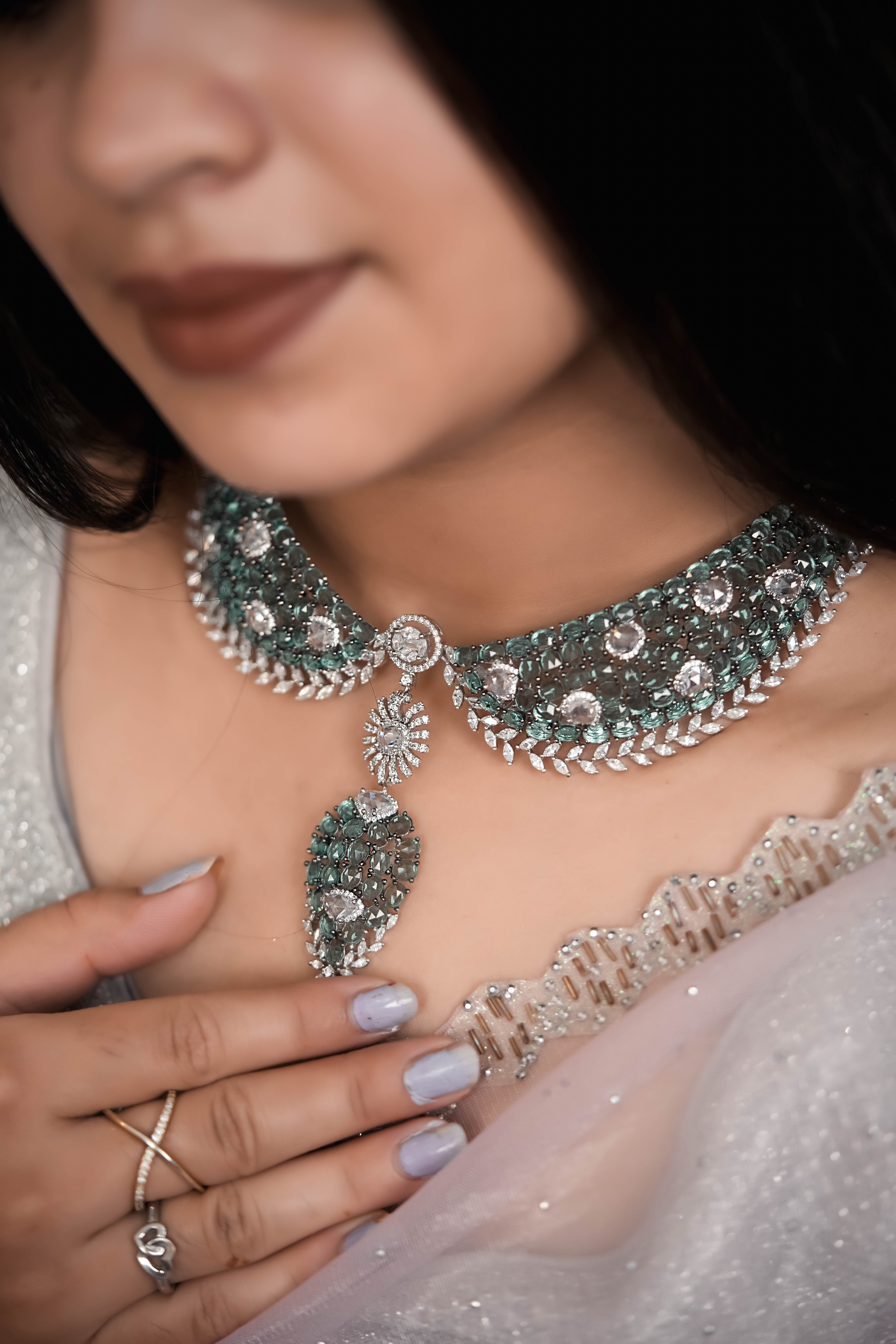 BARSAVA Royal Turquoise Diamond Set